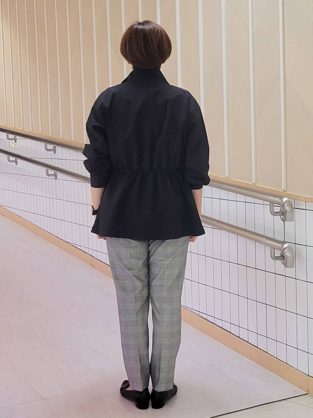 tomoさんの「COUP DE CHANCE｜【手洗い可／裏地なし／ウエスト絞り可】スタンド衿ブルゾン」を使ったコーディネート