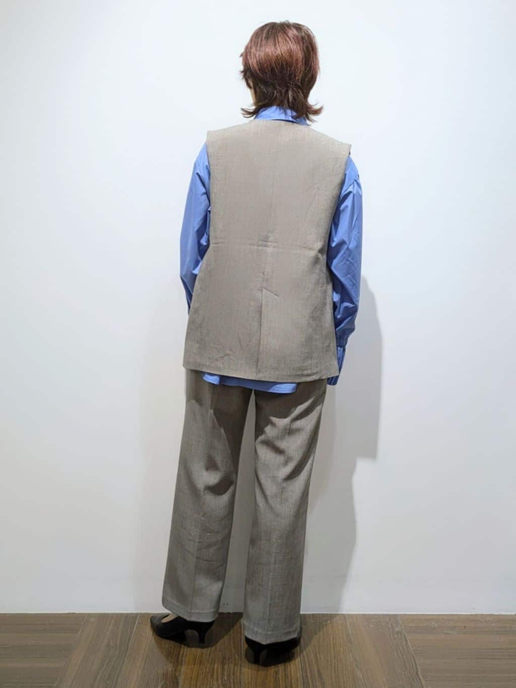 4410さんの「THE SHOP TK｜ビジネスセミワイドパンツ【セットアップ可/洗濯機OK】/CAVIANシリーズ」を使ったコーディネート