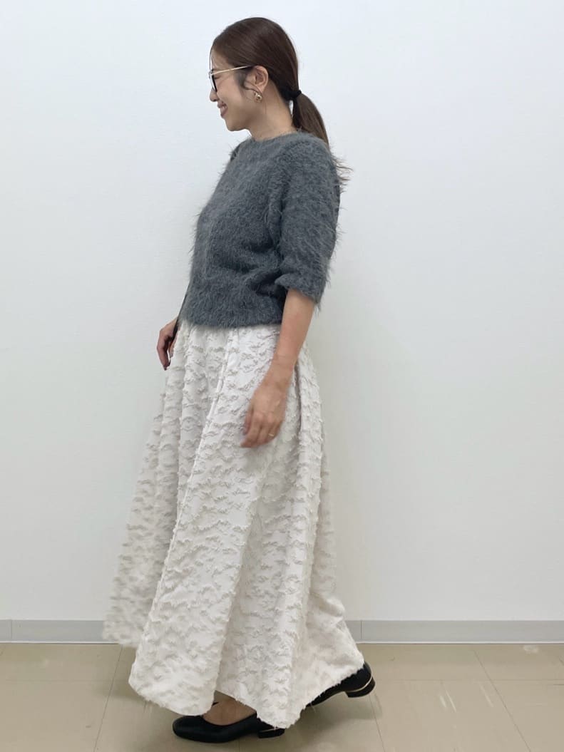 Akiさんの「OPAQUE.CLIP｜フェザーヤーンニット【洗濯機OK／抗ピル】」を使ったコーディネート