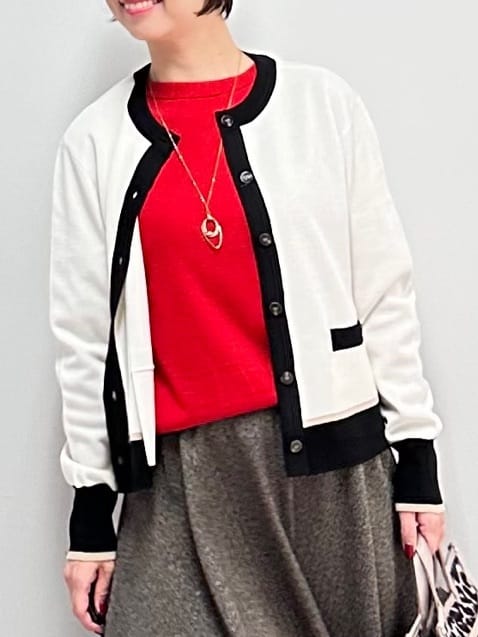 みなこさんの「UNTITLED｜【8色展開／コンパクト丈】レーヨン混 コクーンニット」を使ったコーディネート