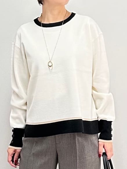 みなこさんの「UNTITLED｜【アンサンブル可/ジャケット風】ウールミラノリブカーディガン」を使ったコーディネート