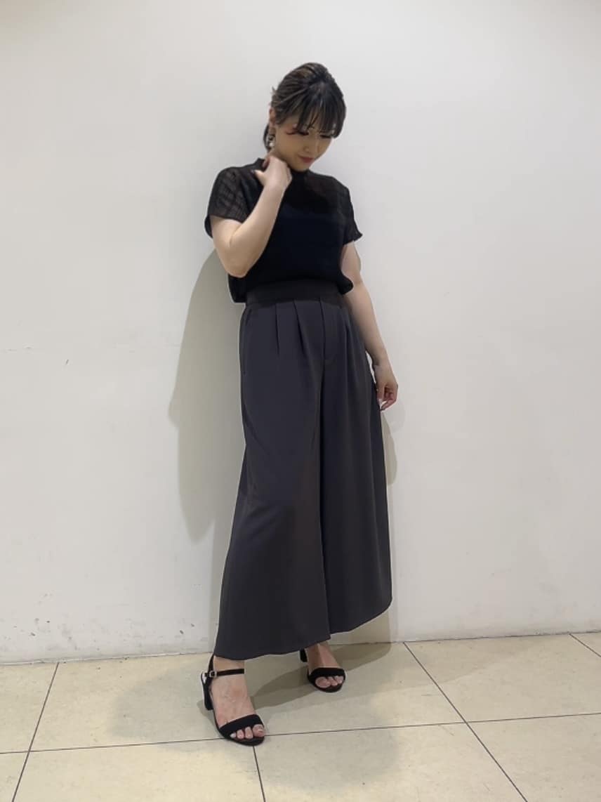 watanabeさんの「UNTITLED｜【シアー】チェックスタンドネックブラウス」を使ったコーディネート