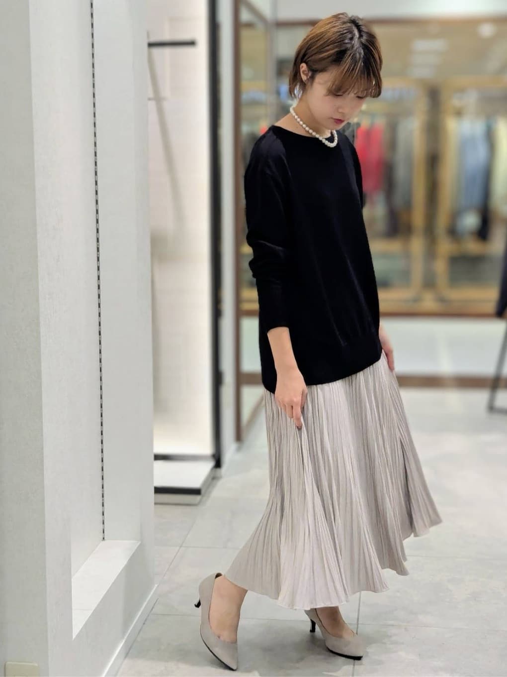 nonoさんの「UNTITLED｜【8色展開/体型カバー】魅せるタイムレスニット」を使ったコーディネート