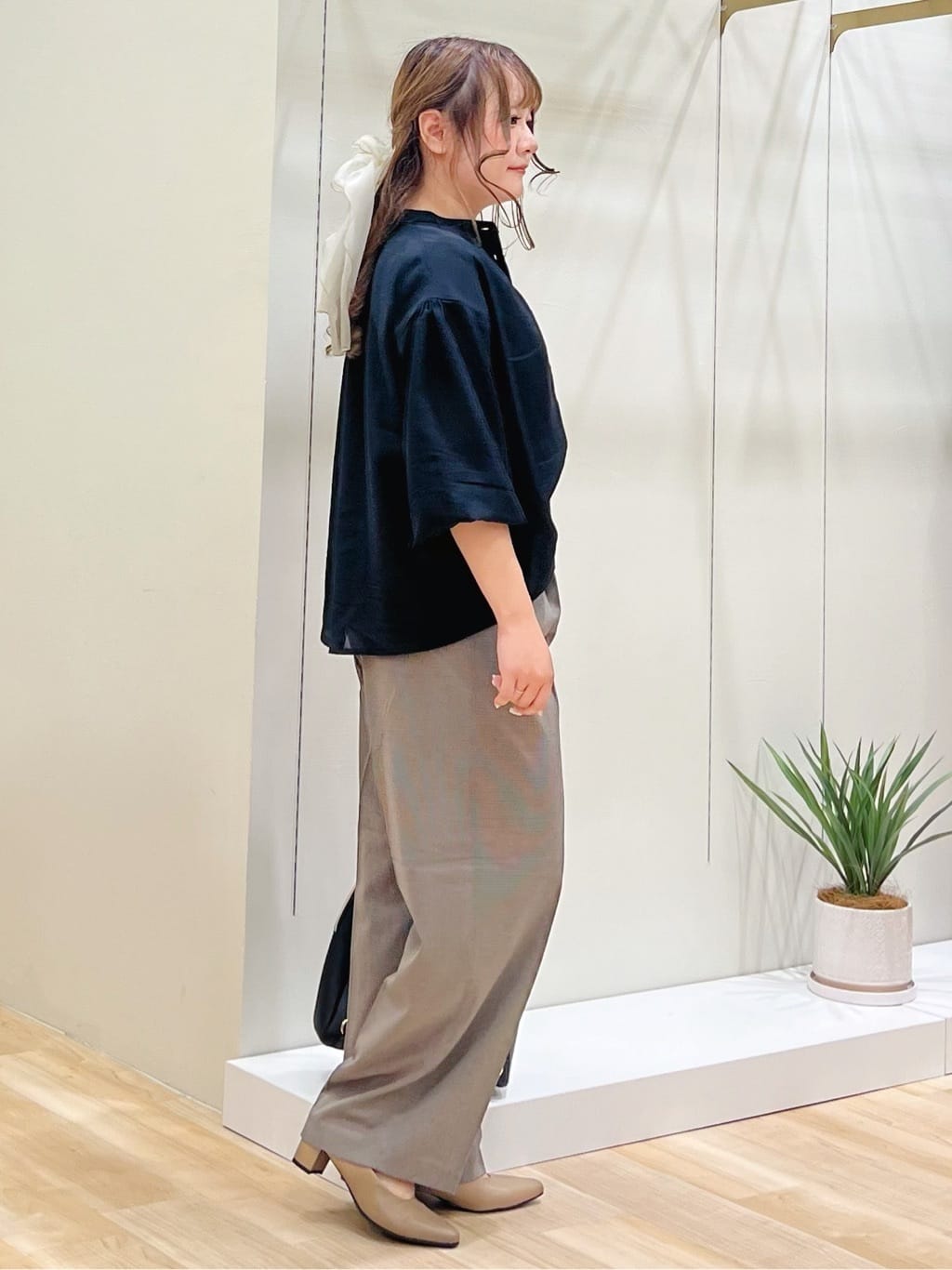 みことさんの「grove｜【洗える】毎日履きたいチェックワイドパンツ」を使ったコーディネート