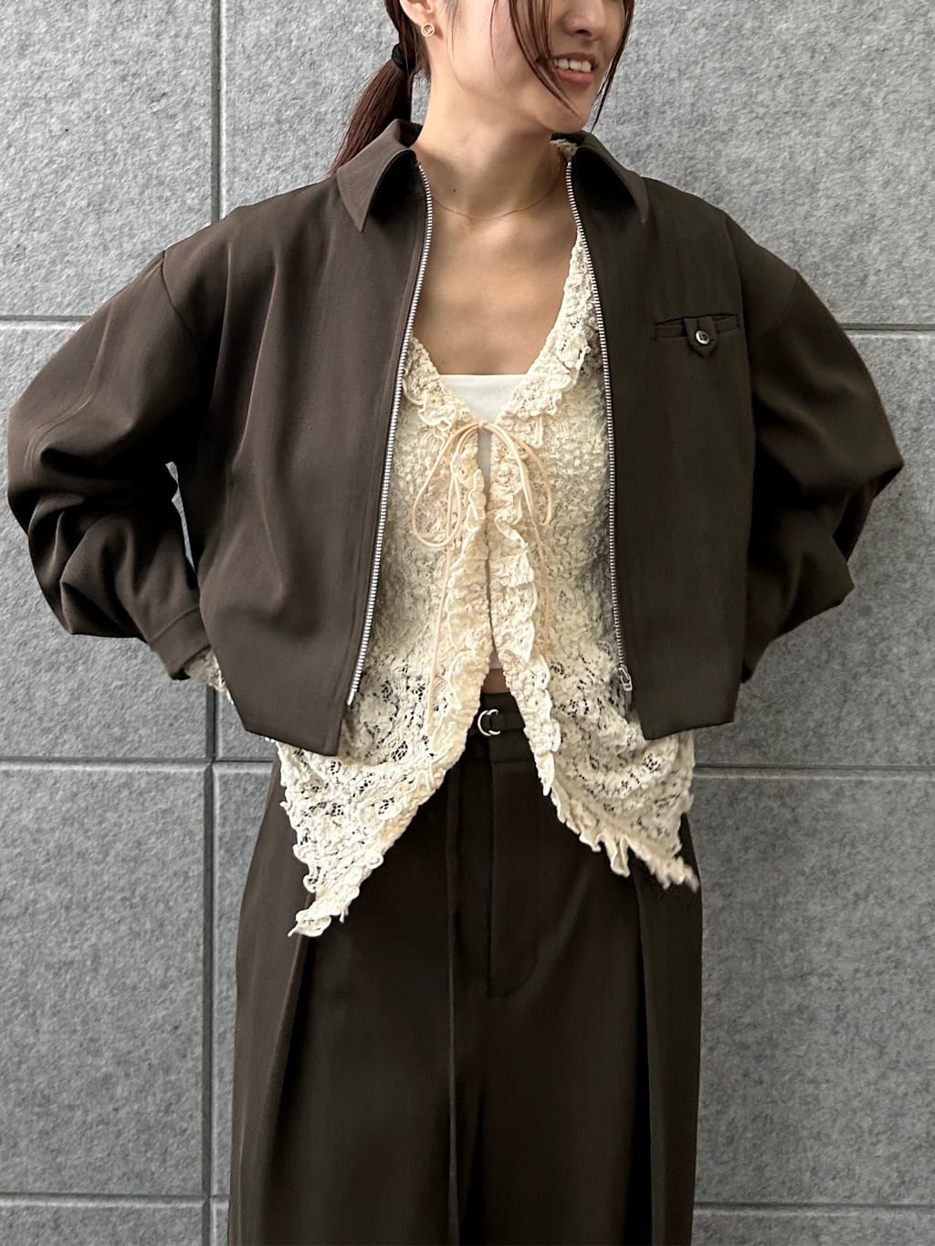 harunaさんの「CODE A｜urban tailor wide trousers」を使ったコーディネート