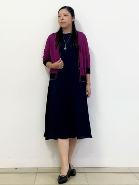 chisaさんの「Reflect｜【WEB先行カラーあり／手洗い可／アンサンブル可】バイカラーカーディガン」を使ったコーディネート
