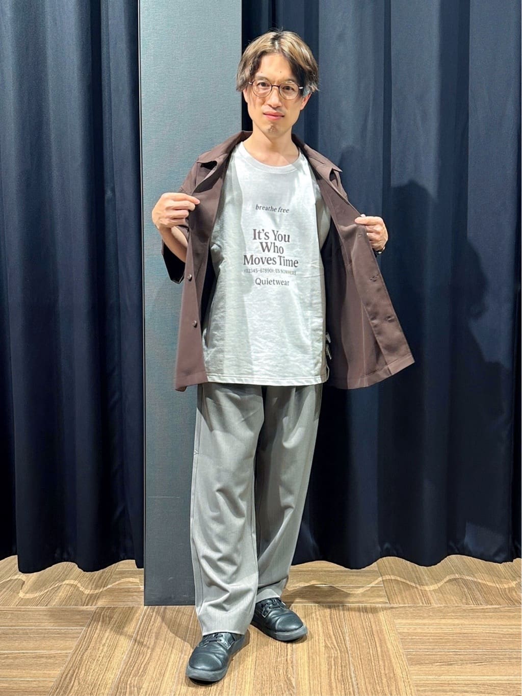 tomoyaさんの「THE SHOP TK｜Peanuts スヌーピー 5分袖シャツ」を使ったコーディネート