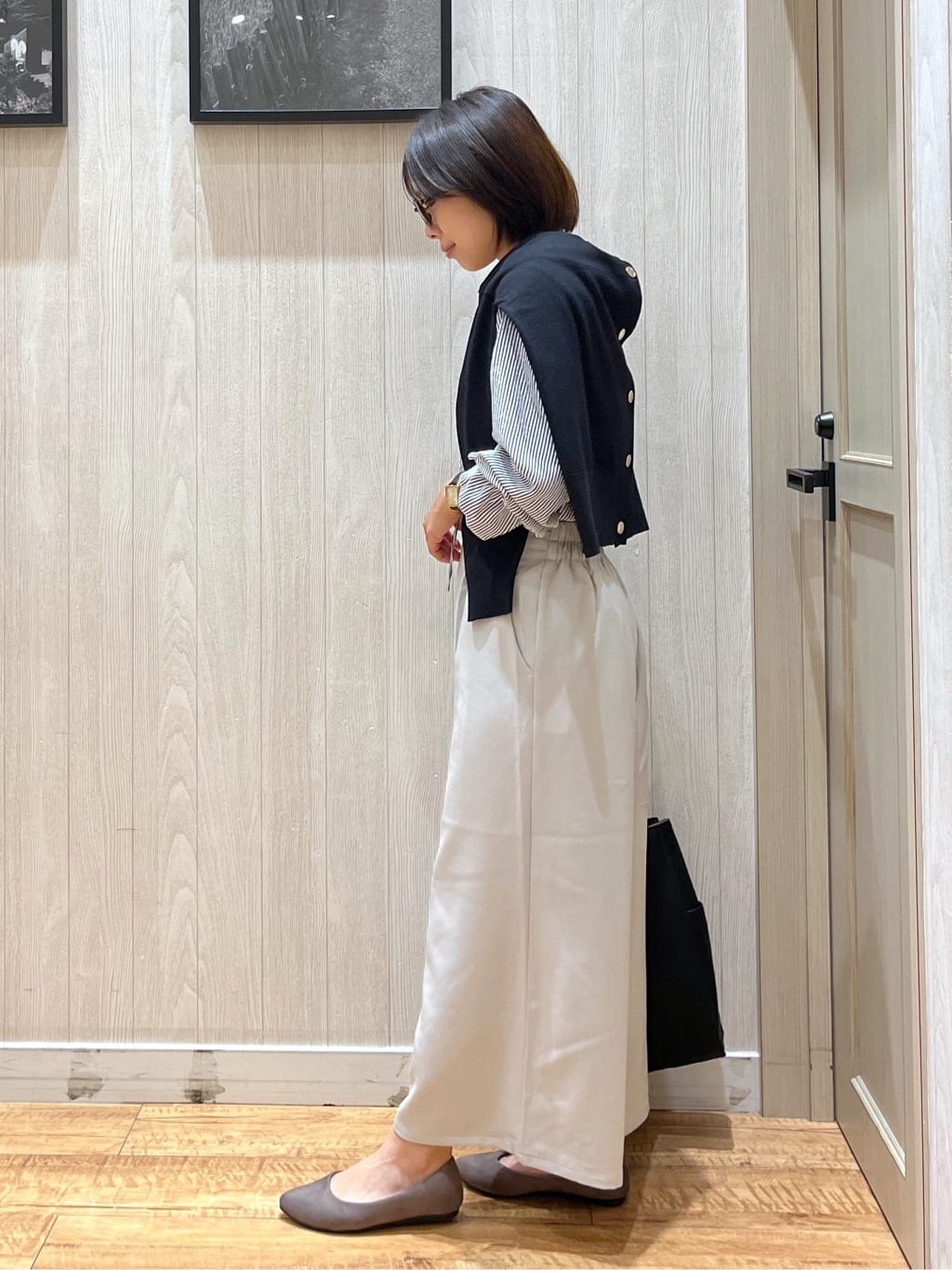 shirayuuuさんの「SHOO･LA･RUE｜ウエストまわりをすっきり魅せる デザインガウチョパンツ」を使ったコーディネート