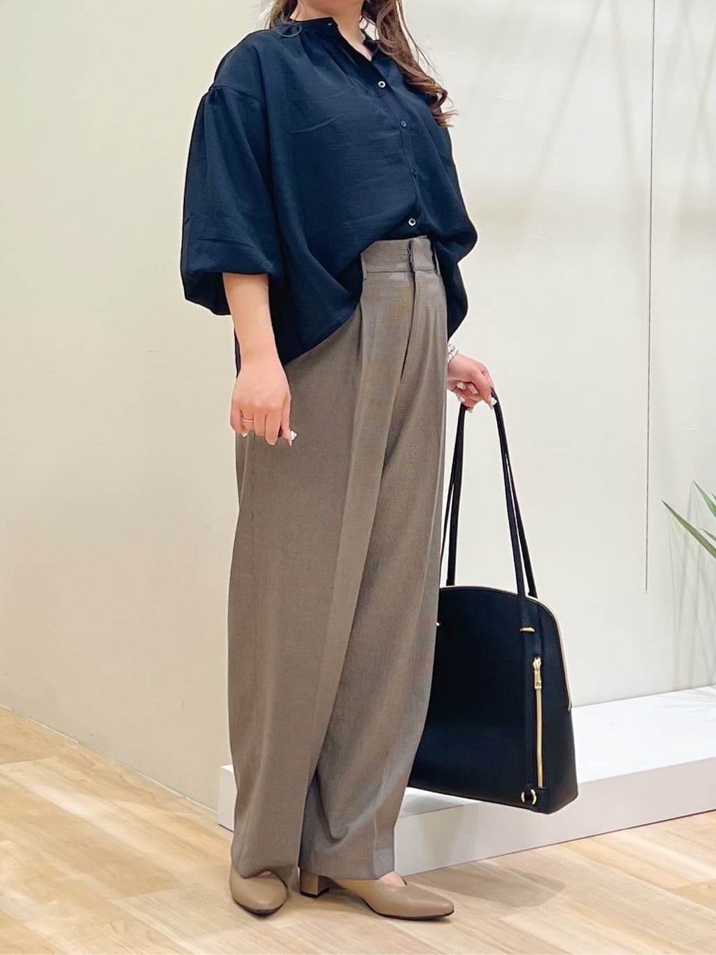 みことさんの「grove｜【洗える】毎日履きたいチェックワイドパンツ」を使ったコーディネート