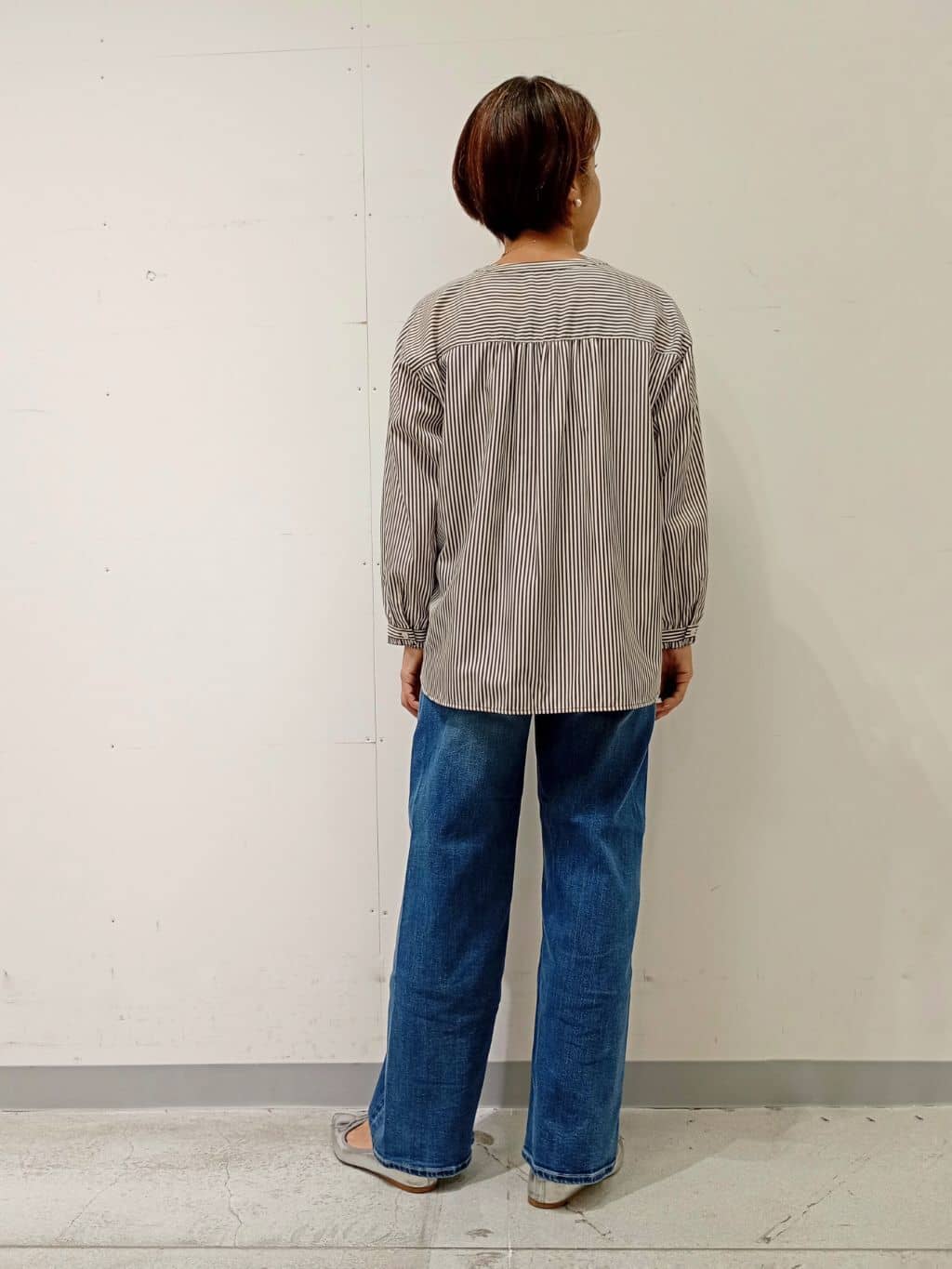 Kさんの「INDIVI｜【洗える】胸元タックフリル長袖ブラウス」を使ったコーディネート