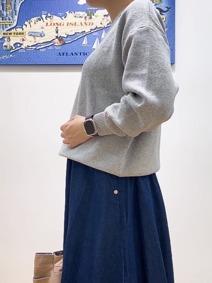 Hamaさんの「Dessin｜【洗える】刺繍入りジャカードニット」を使ったコーディネート