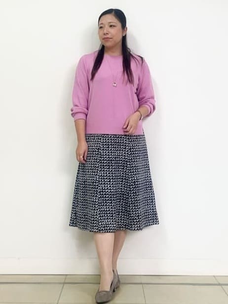 chisaさんの「Reflect｜【選べる6色／長く着られる◎】ボートネックニット」を使ったコーディネート
