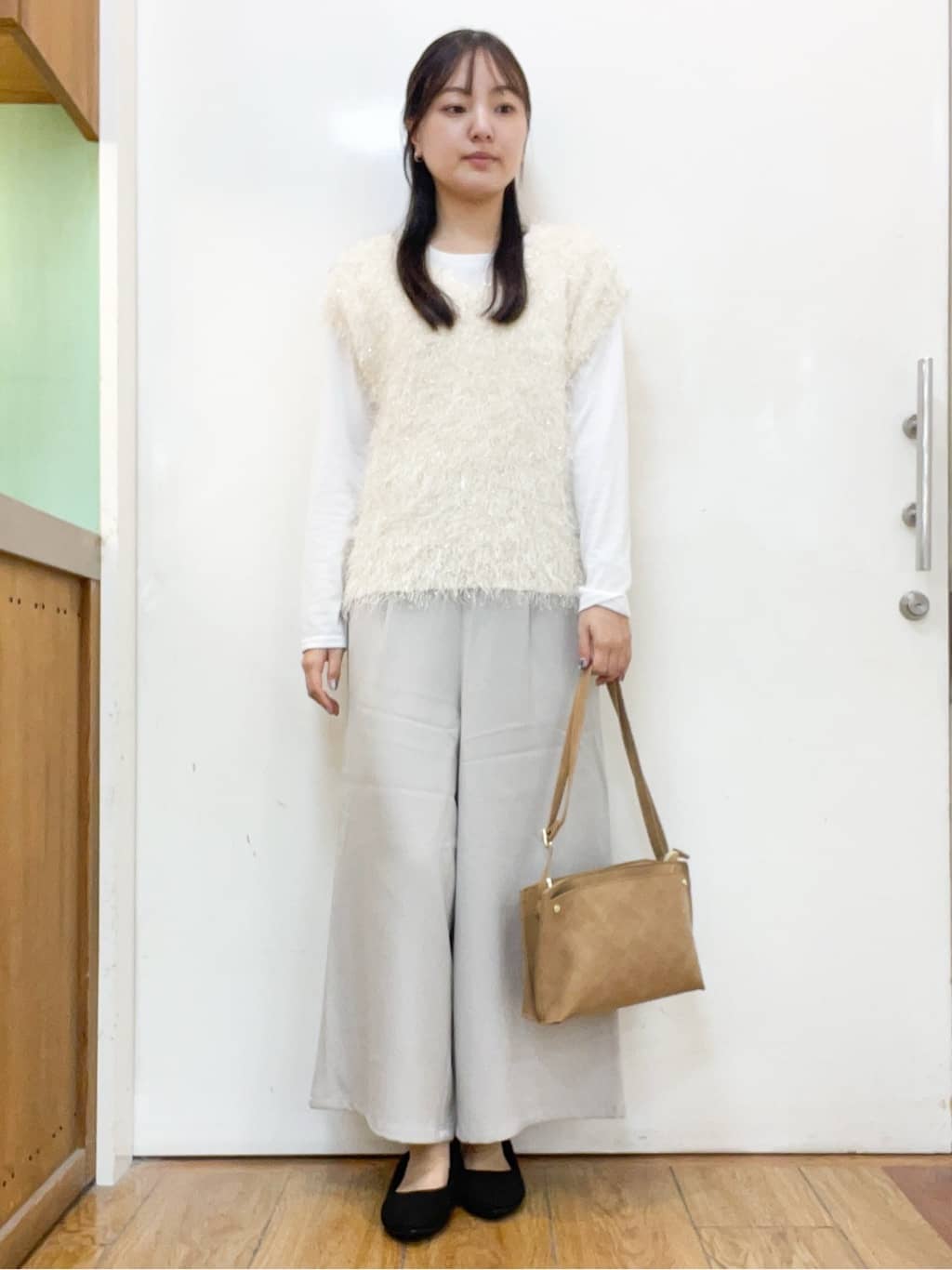sakiさんの「SHOO･LA･RUE｜ウエストまわりをすっきり魅せる デザインガウチョパンツ」を使ったコーディネート