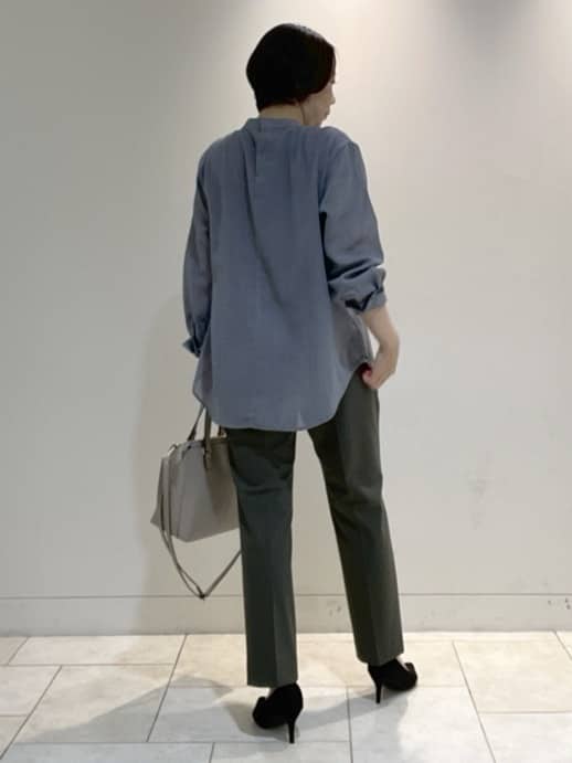 フミさんの「Reflect｜【長め丈／ドライタッチ】ガンクラブチェック柄ブラウス」を使ったコーディネート