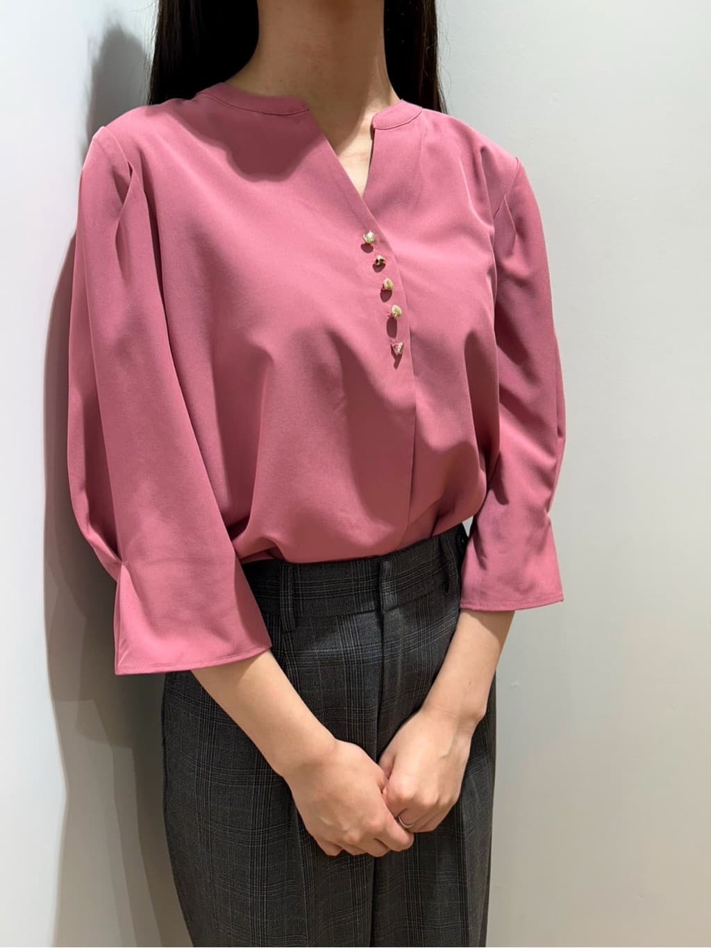 結女さんの「grove｜【洗える】毎日履きたいチェックワイドパンツ」を使ったコーディネート