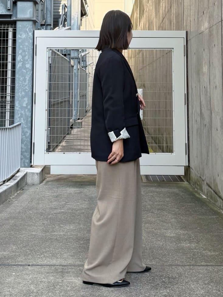 chさんの「THE SHOP TK｜【今羽織るなら】ダブルブレストジャケット【セットアップ可/洗える】」を使ったコーディネート