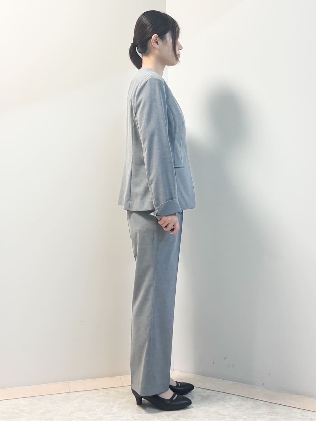 Sawaさんの「Reflect｜【洗える／セットアップ可】ノーカラージャケット」を使ったコーディネート