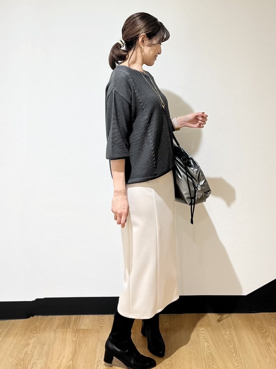 ayaさんの「Reflect｜【パンツ合わせにぴったり◎】ゆったりオフボディニット」を使ったコーディネート