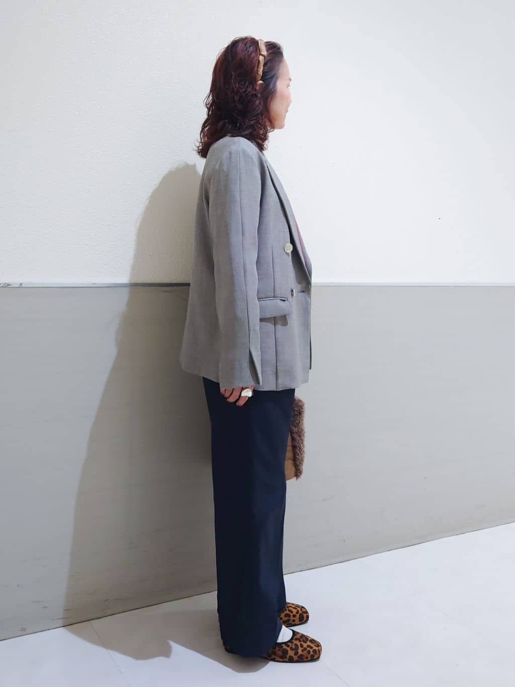 maruさんの「THE SHOP TK｜【今羽織るなら】ダブルブレストジャケット【セットアップ可/洗える】」を使ったコーディネート
