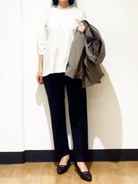 フクさんの「Reflect｜【ライトアウター／キレイ見え／気軽な羽織に◎】スポーティライトアウター」を使ったコーディネート