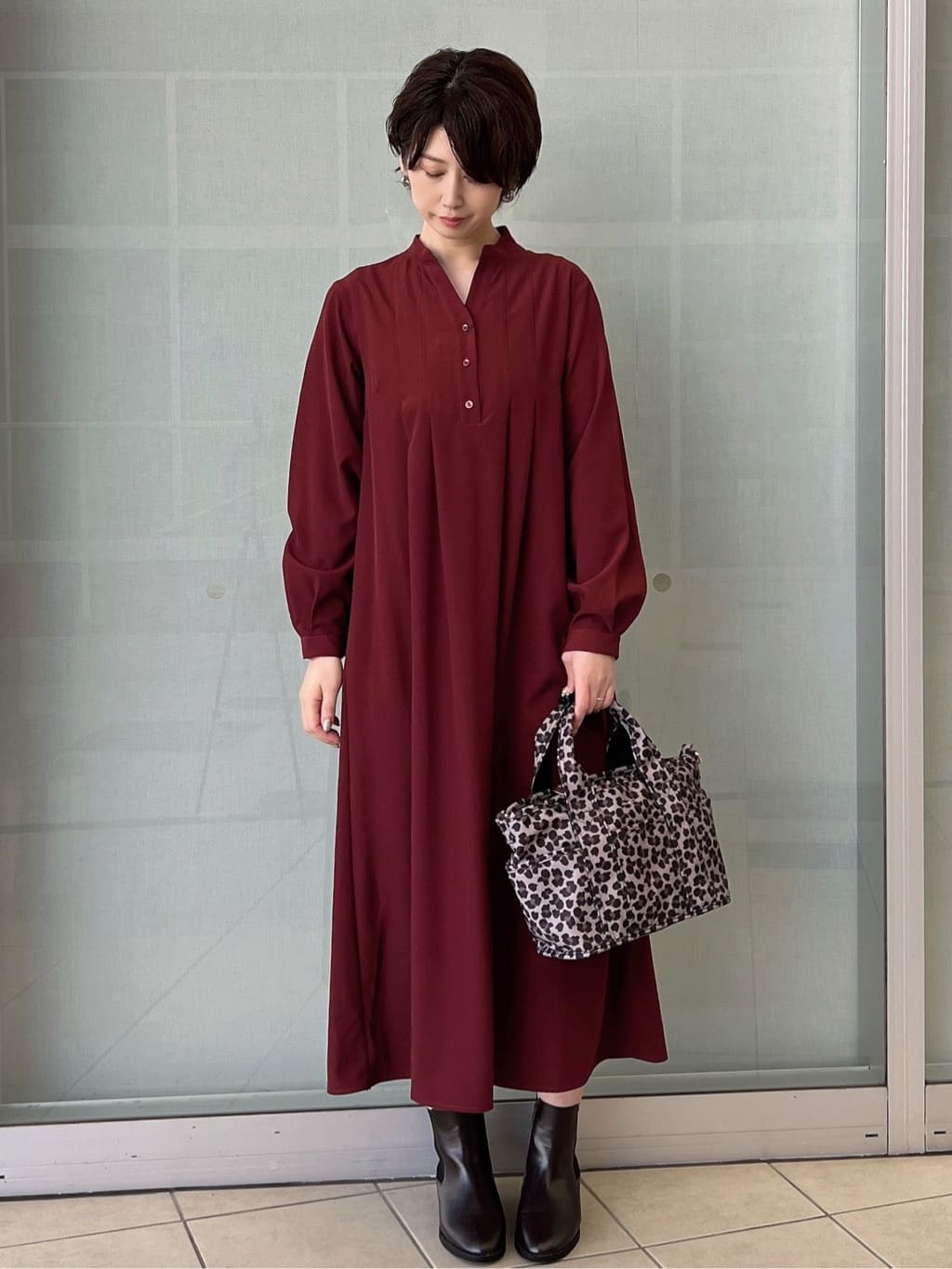 yo-koさんの「OPAQUE.CLIP｜バックプリーツワンピース【洗濯機OK】」を使ったコーディネート