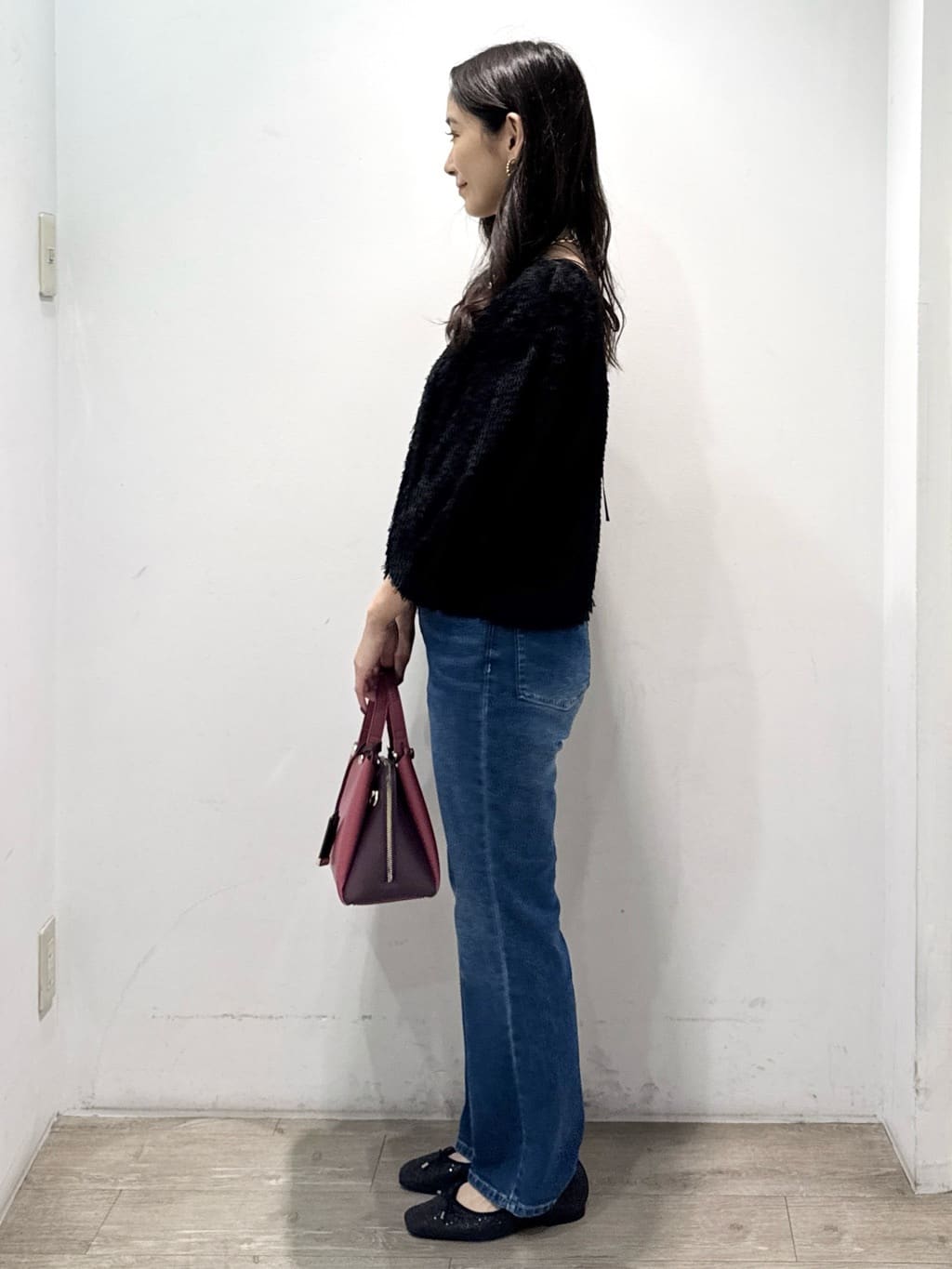 yuicciさんの「OPAQUE.CLIP｜前後2WAY　シアーフリンジジャカードブラウス【洗濯機OK】」を使ったコーディネート