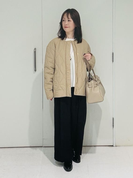 makiさんの「UNTITLED｜【アンサンブル可/洗える】ウールミラノリブニット」を使ったコーディネート