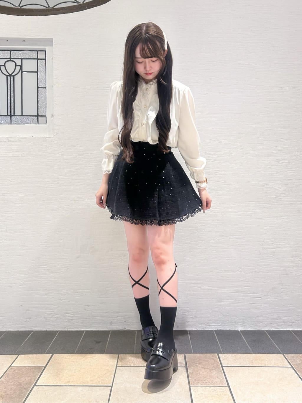 ゆうりさんの「ESPERANZA｜厚底サボローファー」を使ったコーディネート