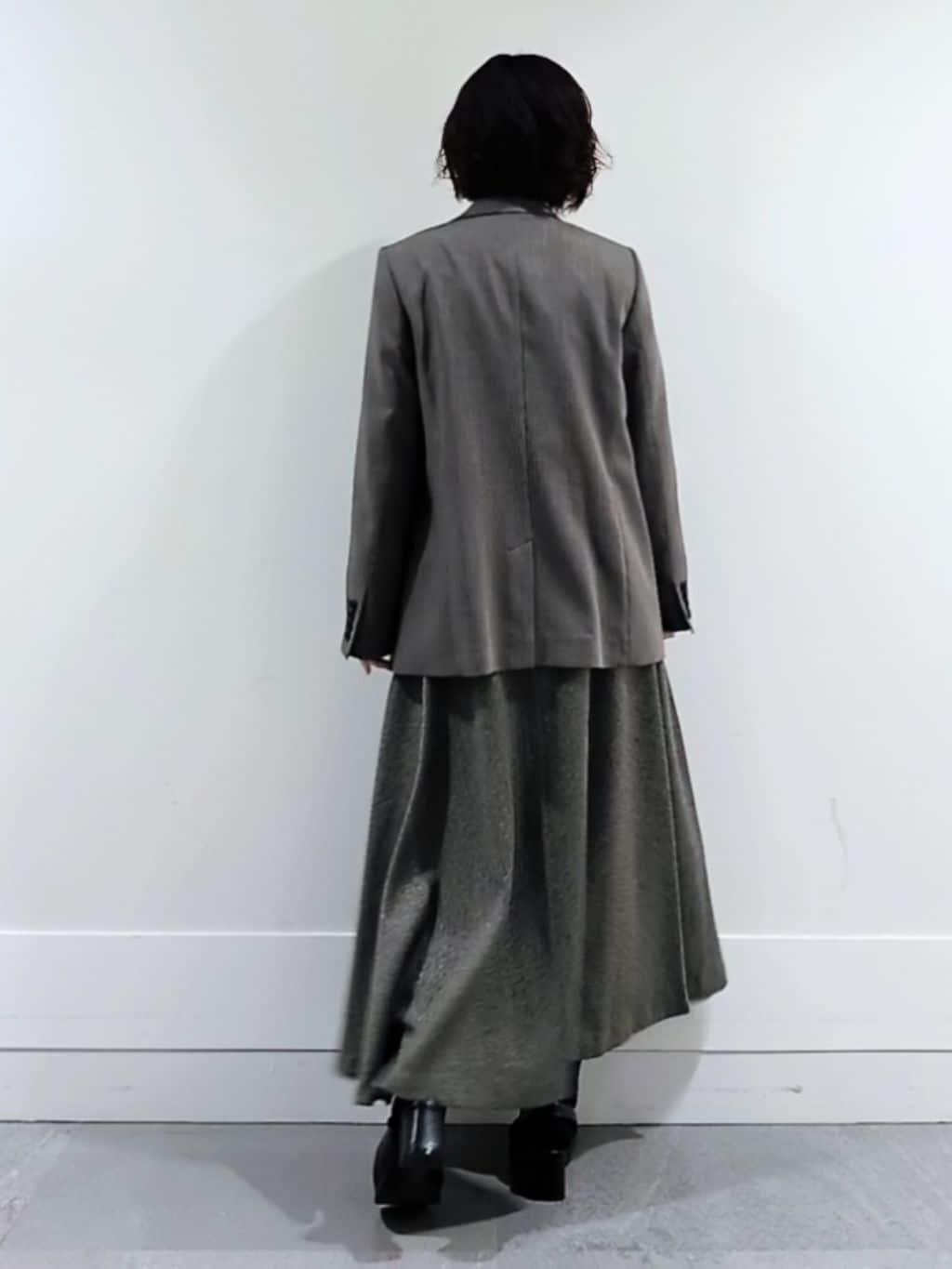 ミズタさんの「UNTITLED｜【セットアップ可】ウールライク ダブルブレストジャケット」を使ったコーディネート