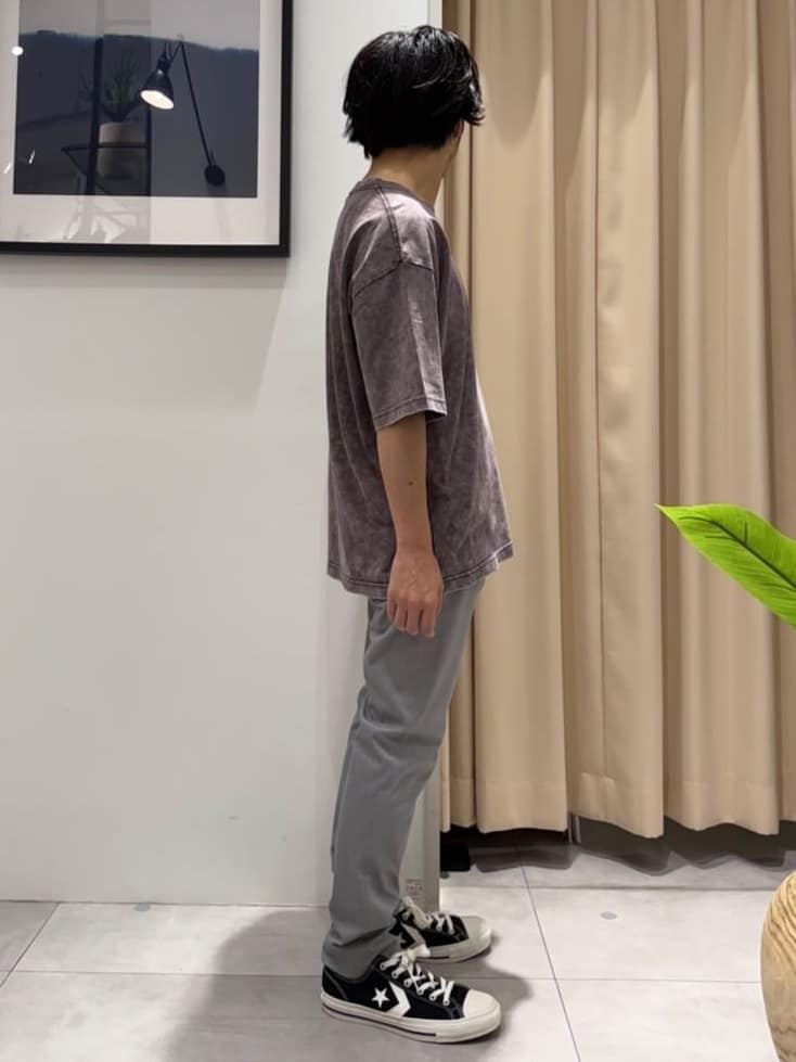 はさんの「THE SHOP TK｜ヴィンテージライク フェード5分袖Tシャツ 【ビッグシルエット／洗濯機OK】」を使ったコーディネート