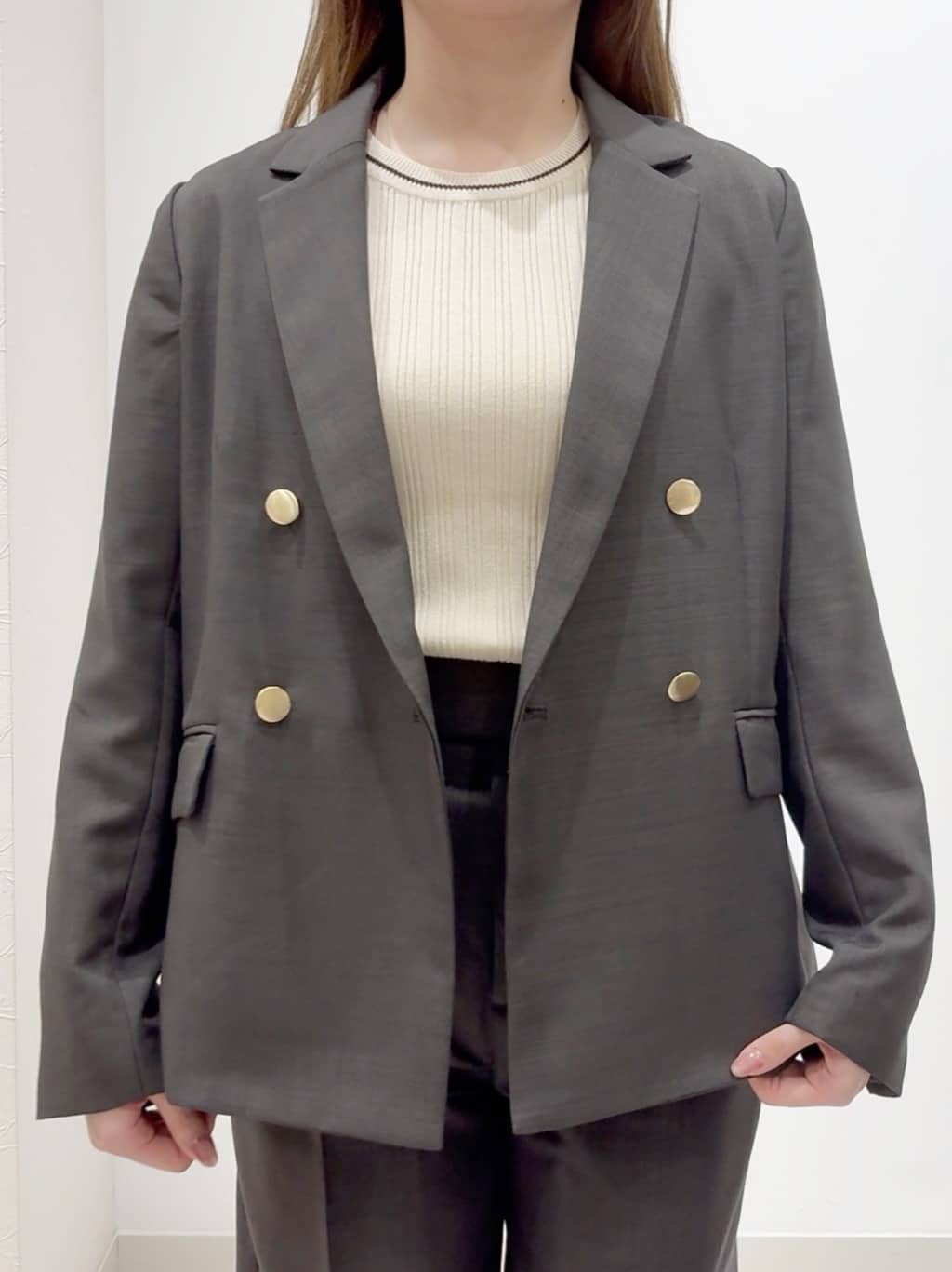 しかっちさんの「grove｜【カセット服】ダブルブレストテーラードジャケット」を使ったコーディネート