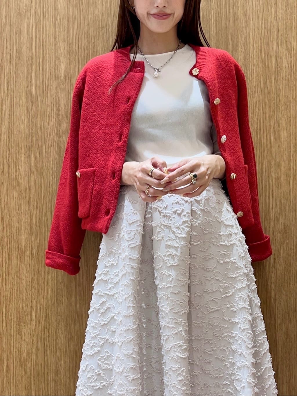 maiさんの「OPAQUE.CLIP｜フロッキーチュールトップス【洗濯機OK】」を使ったコーディネート