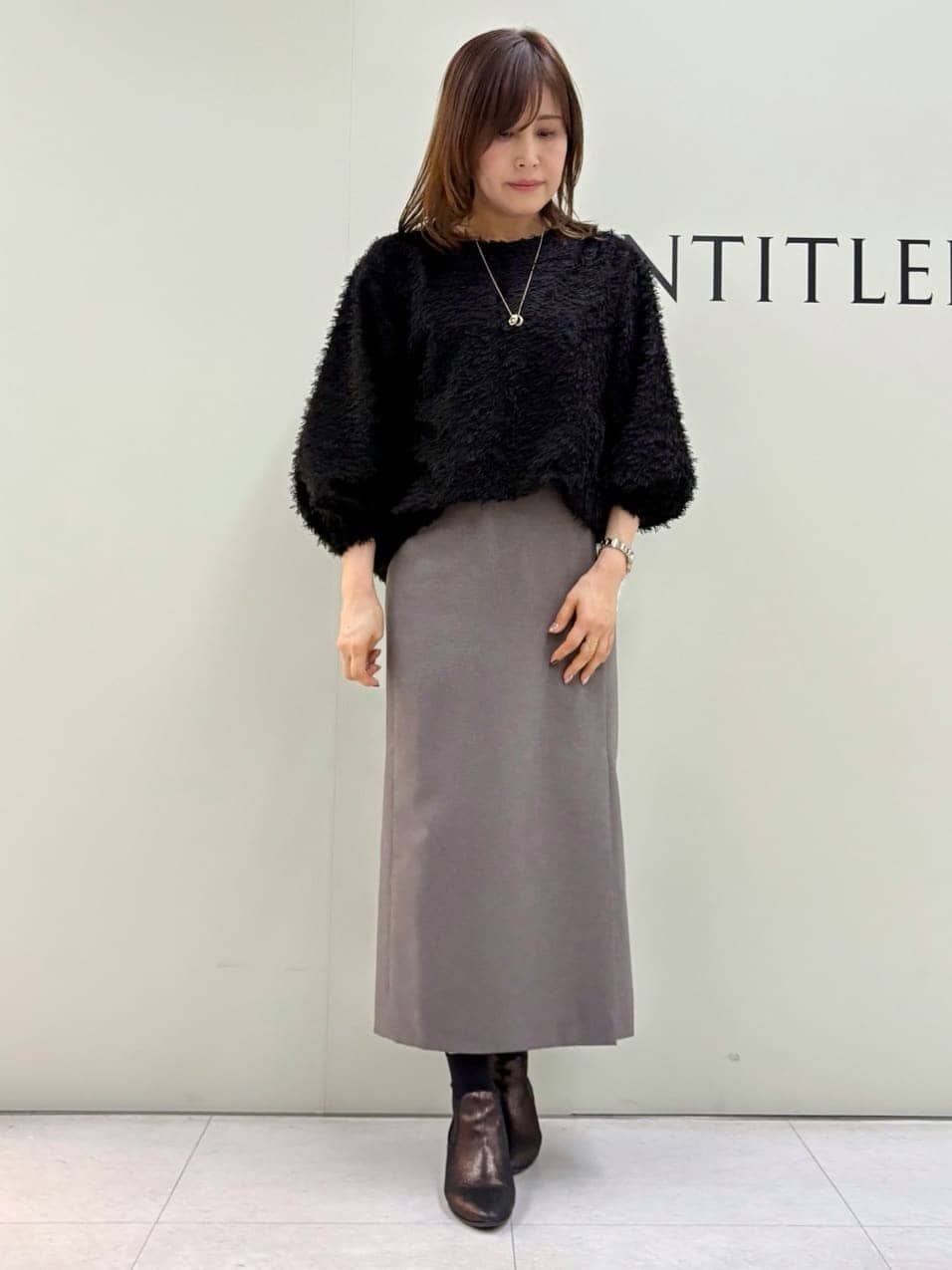 Sakaiさんの「UNTITLED｜【洗える/1枚で着映え】カットジャカードトップス」を使ったコーディネート