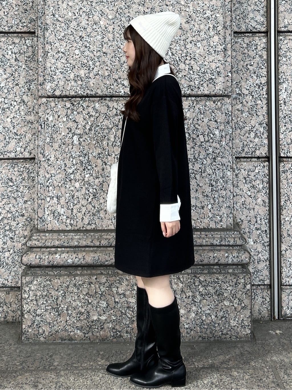 sayaさんの「OPAQUE.CLIP｜ロゴ入りリブニットワッチ」を使ったコーディネート
