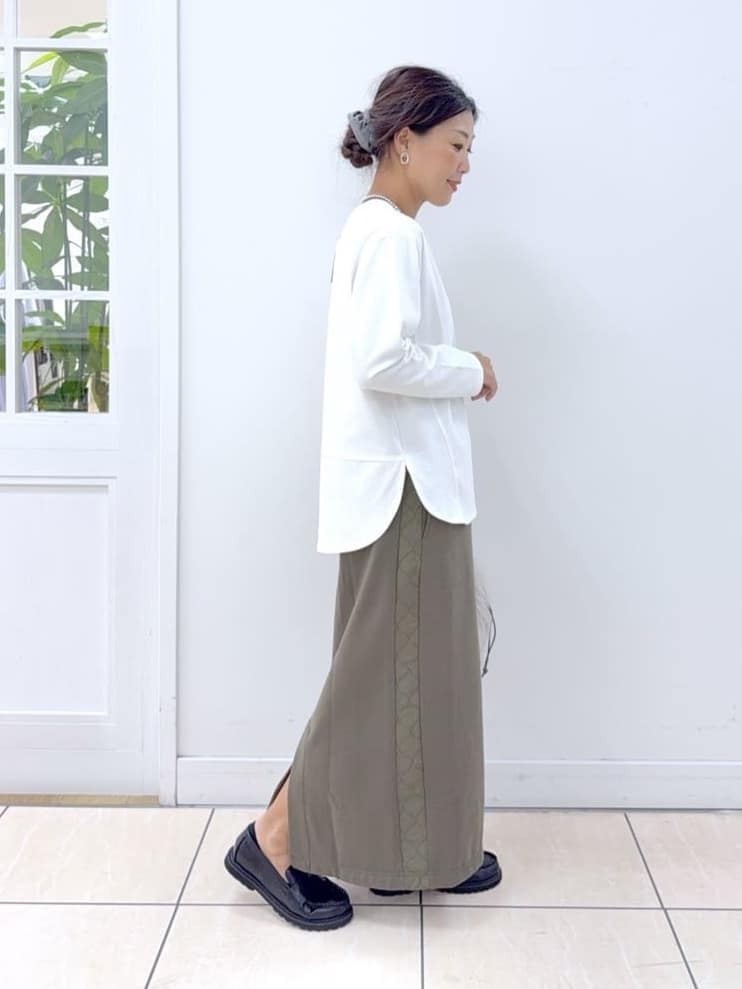 Osawaさんの「Dessin｜【美シルエット/洗える】切替カットソー」を使ったコーディネート