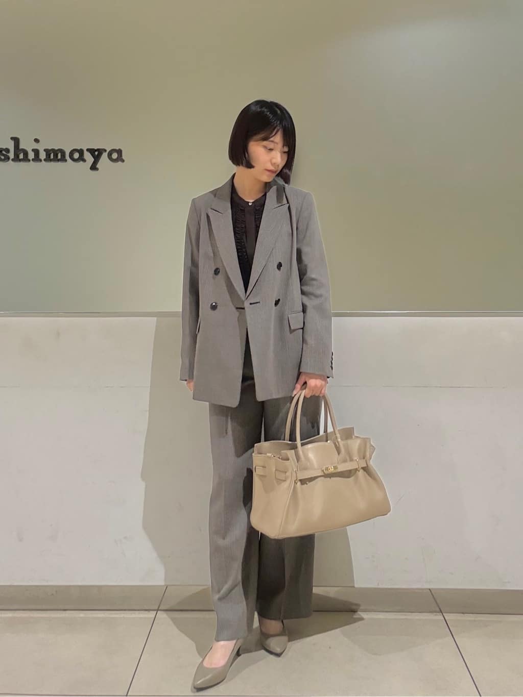 Itoさんの「UNTITLED｜【セットアップ可/洗える】ウールライク ワイドパンツ」を使ったコーディネート