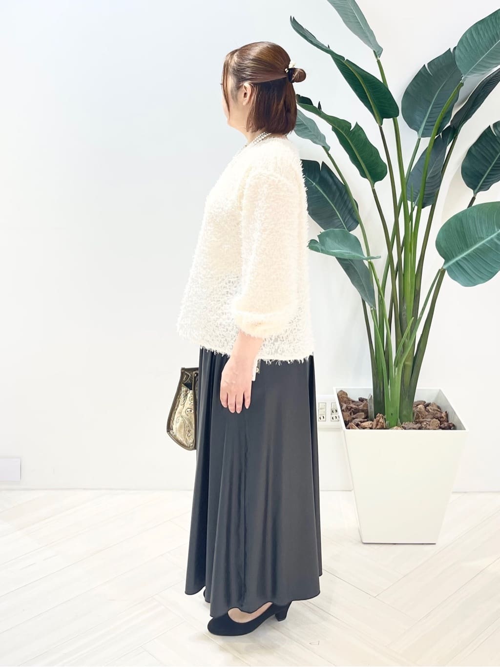 Tomoさんの「UNTITLED｜レザー調ギャザースカート」を使ったコーディネート