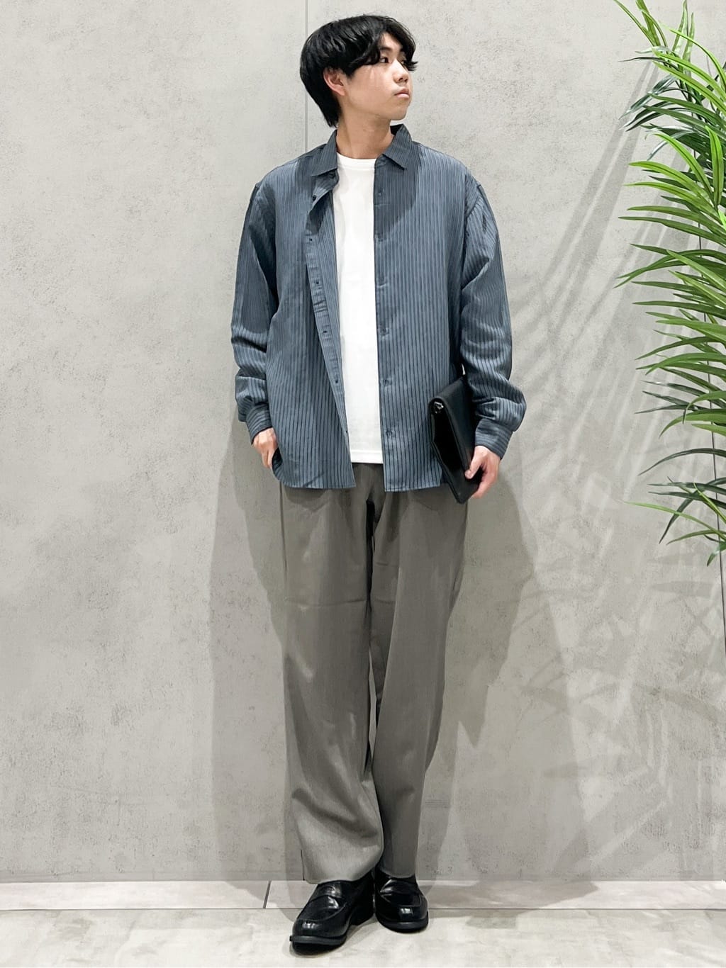 SHI-MAさんの「THE SHOP TK｜チェック＆ストライプ アソート長袖シャツ【洗濯機OK】」を使ったコーディネート
