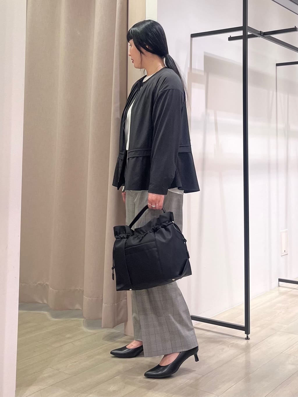hasuさんの「INDIVI｜ストレッチシアーロングTシャツ」を使ったコーディネート