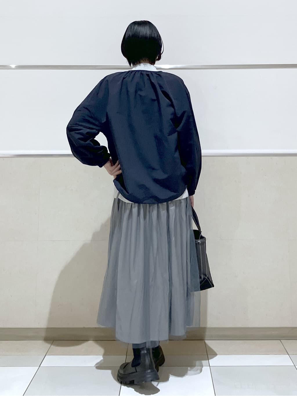 eriko さんの「Dessin｜【洗える】ニットチュールドッキングワンピース」を使ったコーディネート