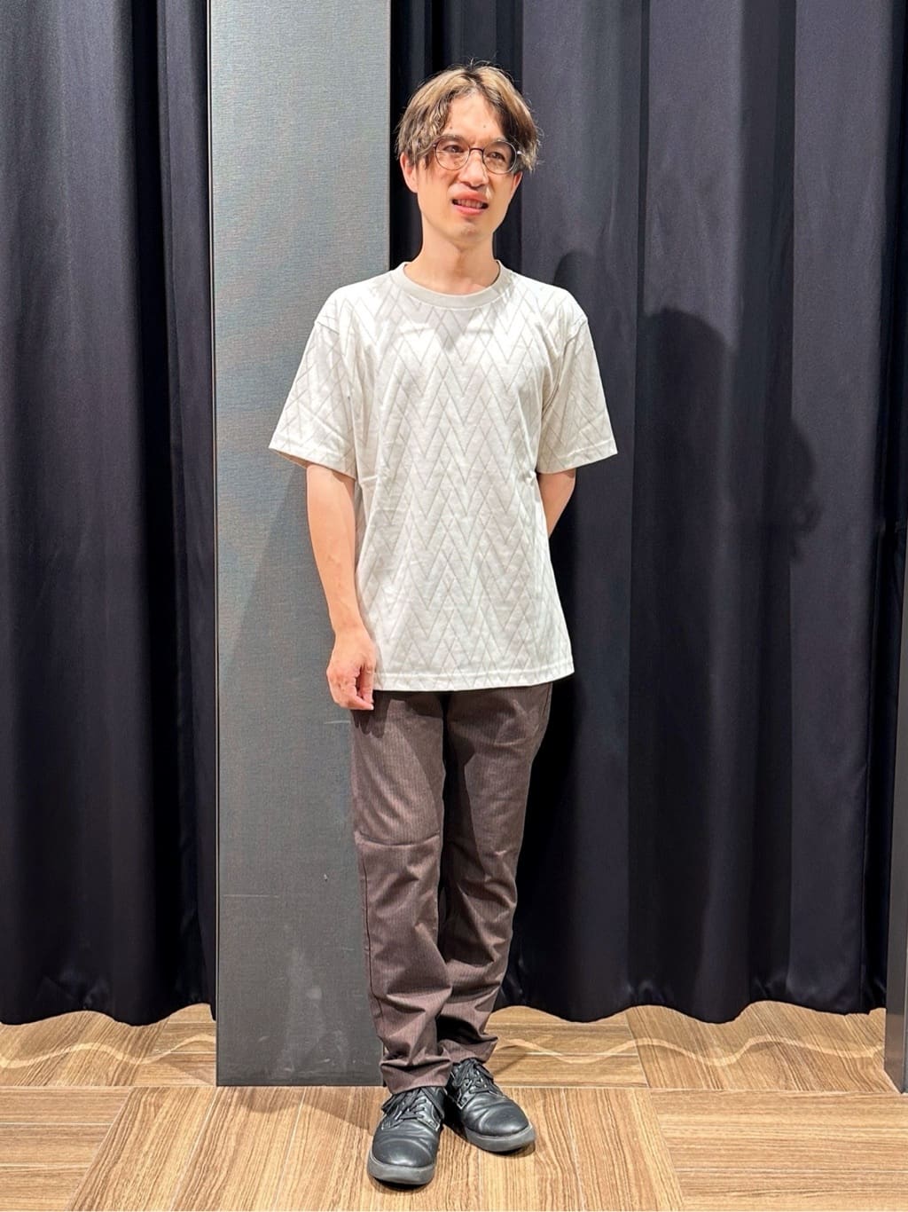 tomoyaさんの「THE SHOP TK｜TECLINO／テクリーノ 長袖オックスシャツ【洗濯機OK】」を使ったコーディネート