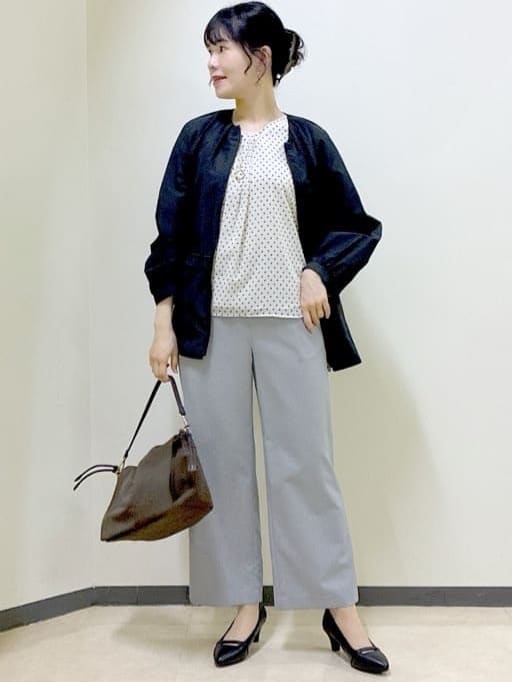  beni_gingerさんの「Reflect｜【マシンウォッシュ可／セットアップ可】コツキ柄プリントブラウス」を使ったコーディネート