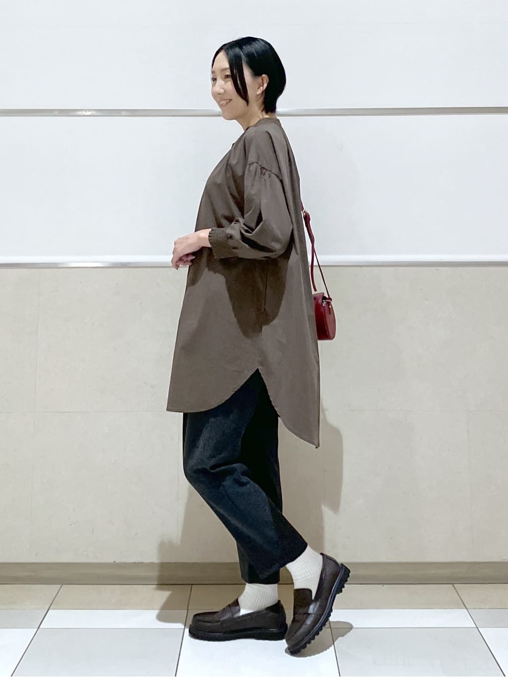 eriko さんの「Dessin｜【洗える】ラグランスリーブチュニックシャツ」を使ったコーディネート