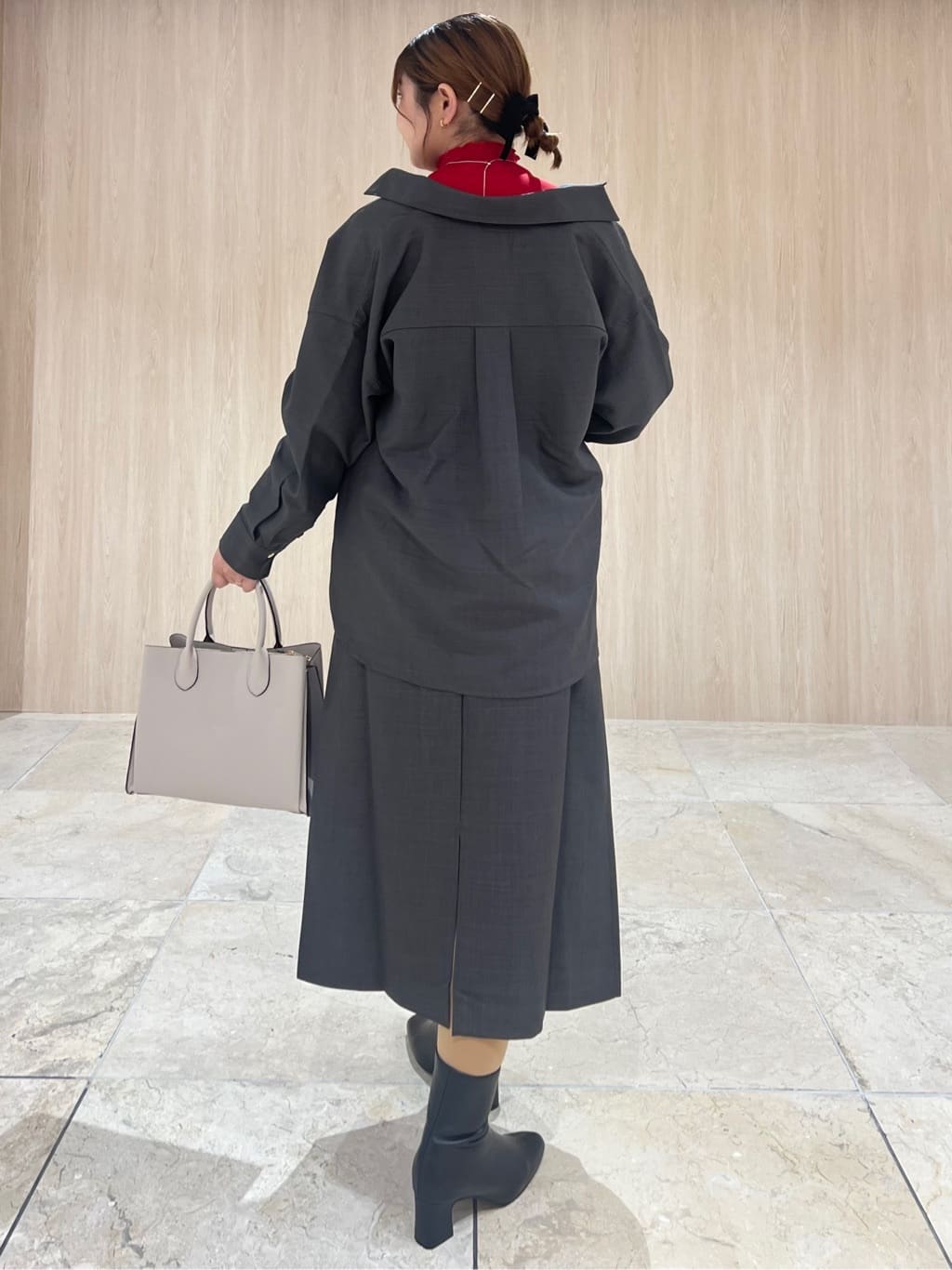 ARISAさんの「grove｜【カセット服/選べる着丈】洗濯機で洗えるオーバーシャツ」を使ったコーディネート