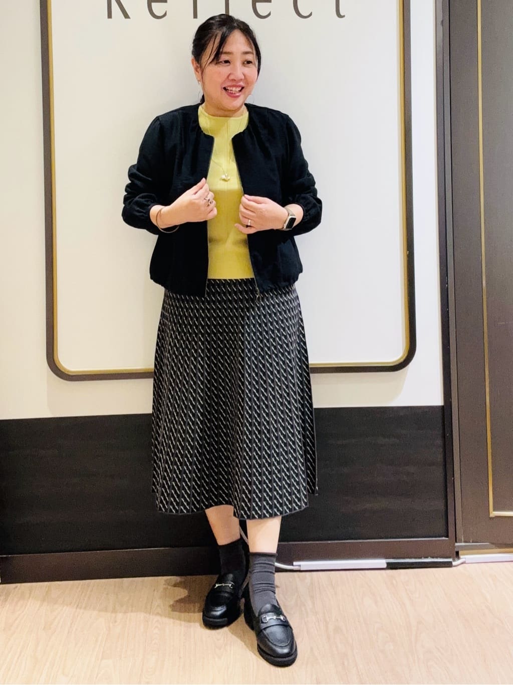 かまちゃんさんの「Reflect｜【ライトアウター／ゆったり羽織れる／気軽な羽織りに◎】ライトブルゾン」を使ったコーディネート