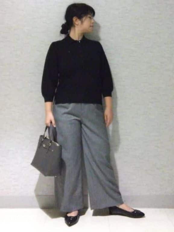 sakoさんの「Reflect｜【透けにくい◎】衿付き七分袖ニット」を使ったコーディネート