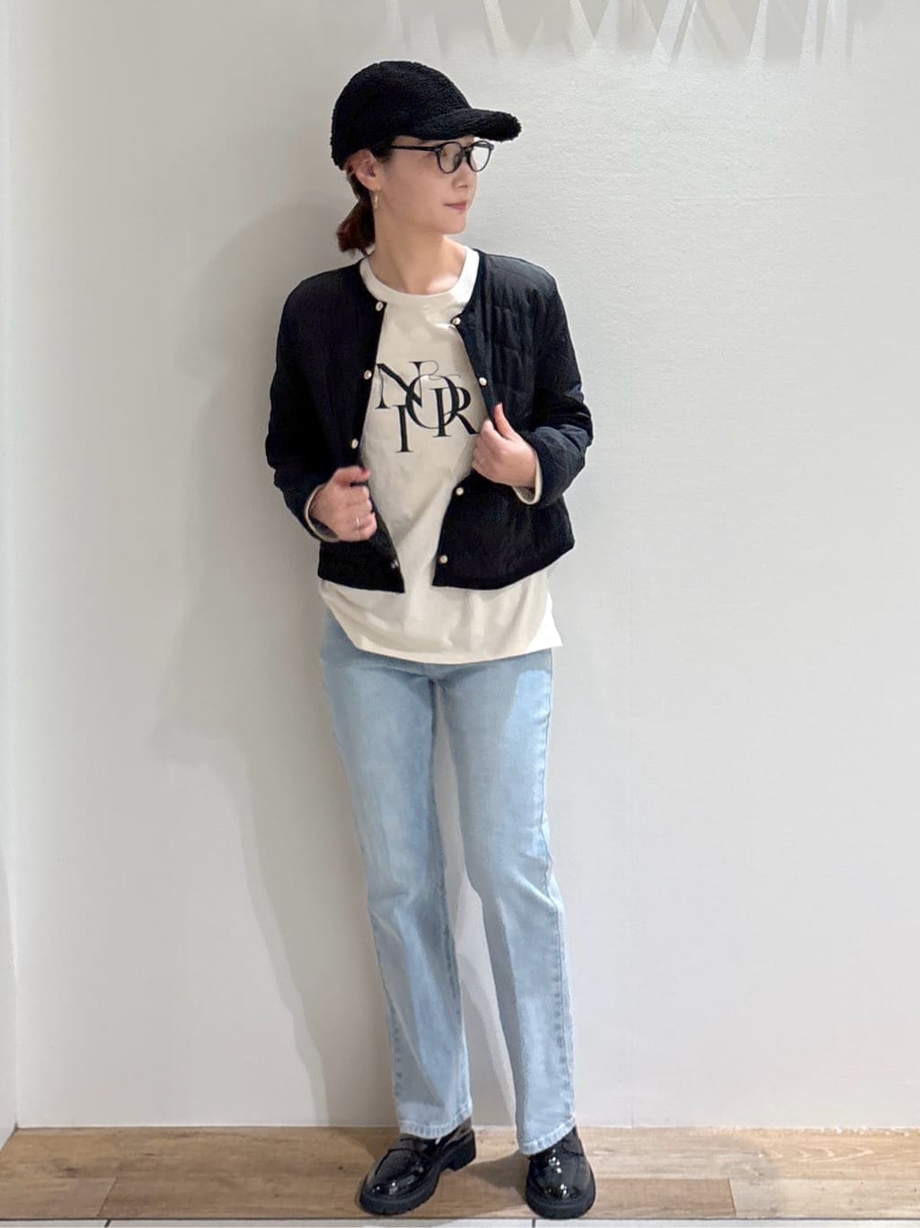 たけねぇさんの「OPAQUE.CLIP｜ロングロゴTシャツ【洗濯機OK】」を使ったコーディネート