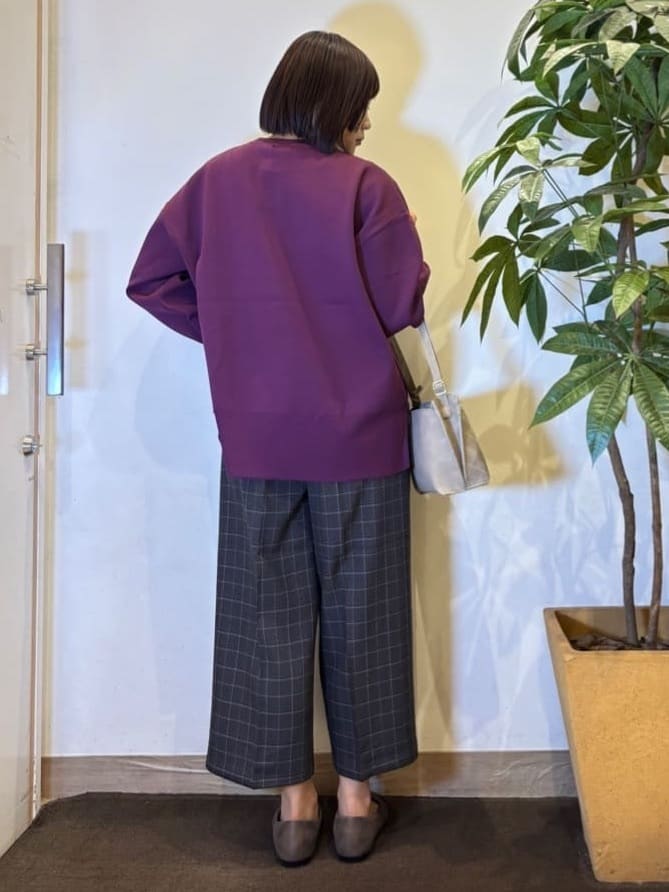 TOWAさんの「SHOO･LA･RUE｜【着丈選べる】大人のきれいめスタイルに ウールフィール ワイドパンツ」を使ったコーディネート