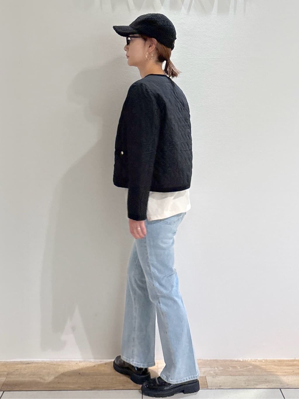 たけねぇさんの「OPAQUE.CLIP｜ロングロゴTシャツ【洗濯機OK】」を使ったコーディネート