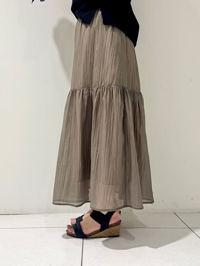 そんさんの「INDIVI｜【2点セット／着回し◎】ノースリーブ＆ティアードスカート カセット服」を使ったコーディネート
